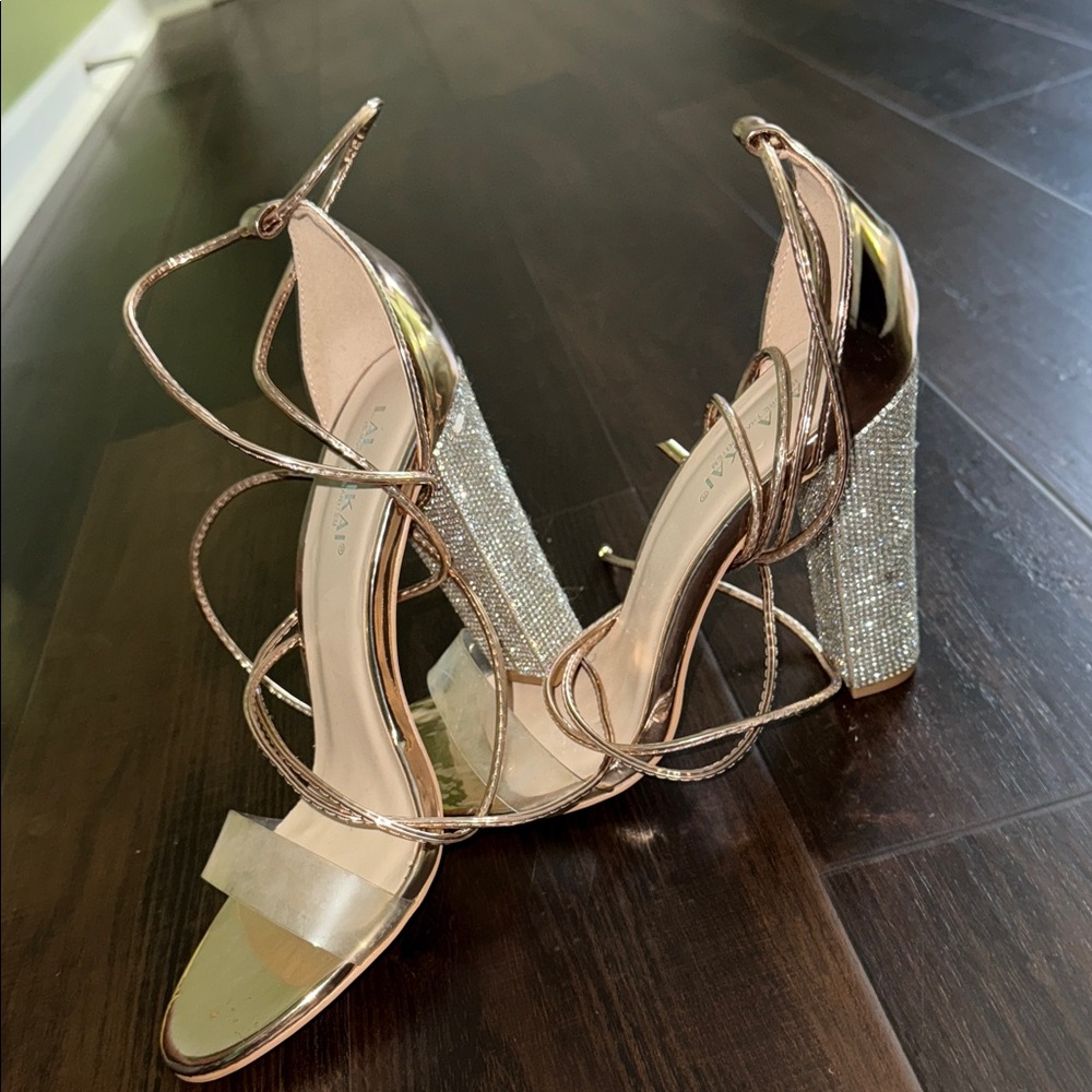 Lala ikai Rose Gold and Silver Heels